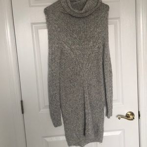 Turtle neck sweater dress